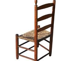 Antique 19th Century New England Ladderback Side Chair With ...