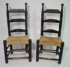 1980's Late IGMA Fellow Barbara Davis Dollhouse Mini Ladderback Chair Pair 1:12 | eBay