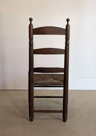 Antique Ladderback Chair with Woven Seat – Levity Interiors