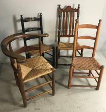 Sold at Auction: Five Early American Chairs