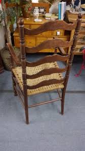 Vintage Oak Chair, woven seat, ladder back 21 x 21 x 44" – Lincoln Park Emporium