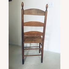 Solid Wood Ladder Back Side Chairs Set - AptDeco