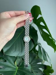 Vintage Cote D' Azur Women's Watch | Round Dial | Flower Crystal Bezel | Silver Tone - Etsy