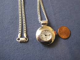 H381 ladys sterling silver MERONA pendant watch | eBay