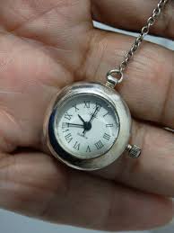 RARE Sterling Silver Mini Hinge Bag W/watch Pendant Necklace ...