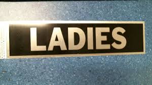 Hy-Ko English "Ladies" Sign Aluminum 8" X 2", FREE SHIPPING ...