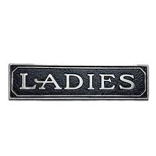 Ladies: Restroom Door Sign, Rustic Farmhouse Series Aluminum ...