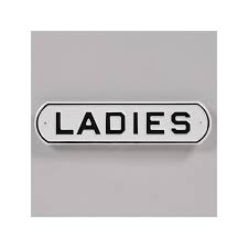 Embossed LADIES sign made in USA  le comptoir americain