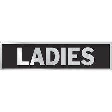 Hy-Ko Brushed Aluminum Restroom Sign, Ladies - West Valdosta ...