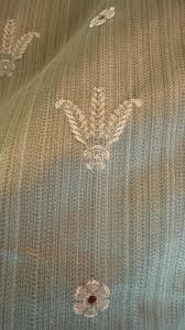 Classic French Country Strie Feather Rosette Round Fabric ...