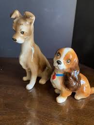1950'S Vintage Lady and the Tramp Figurines Walt Disney ...