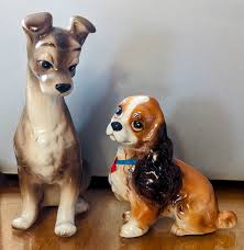 Vintage - Belle and the Tramp - Pair of Ceramic Figurines ...
