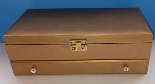 Vintage Lady Buxton Gold Jewelry Box: Mid Century Three ...