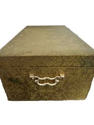 Vintage Tiered Jewelry Box with Drawer Mirror Gold Green Upholstered Mid-Century | eBay