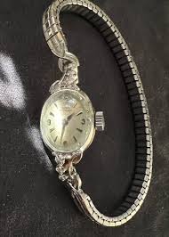 Girard Perregaux Vintage 14k Solid White Gold & 6 Diamonds ...