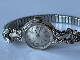 Wittnauer Longines Solid14k(585)white Gold Genuine Diamonds ...