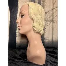 Vintage | Accents | Antique 4s 50s Female Mannequin Head Bust Vintage Woman Hat Jewelry Scarf | Poshmark