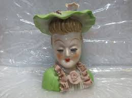 Vintage Lady Head Vase planter Bone China Thames hand ...