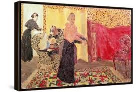 Three Women in an Interior with Rose Wallpaper, 1895' Giclee ...
