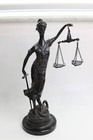 15" Tall Bronze Sculpture, Blind Lady Justice with Scales | eBay