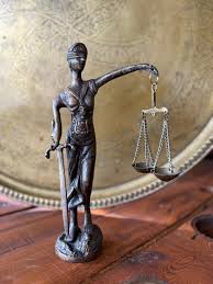 Vintage Bronze Lady Justice Statue: Blind Justice Office ...