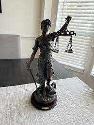 Vintage 1998 Tall Large Antique Blind Lady Justice Statue Sculpture | eBay