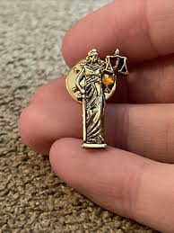 Weights And Measure Lady Gold Tone Lapel Pin (CC) | eBay