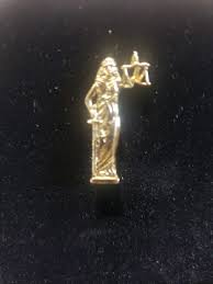 Lady Justice Statue Gold Tone Pin Balance Scales & Sword 1 Inch Tall Pin & Back | eBay