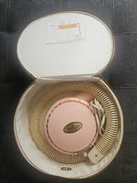 Vintage Dominion PINK Bonnet Hair Dryer & RED Portable Case ...