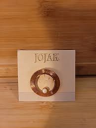 Vintage Ribbed Circle Brooch Gold Tone Faux Pearl JoJak ...