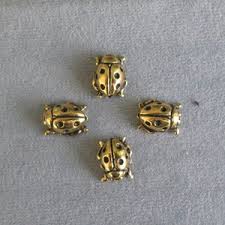 Ladybug Charms, Tierracast Charms, Insect Charms, Double Sided Charms, Gold Plated Lead Free Pewter, 4 Pieces - Etsy