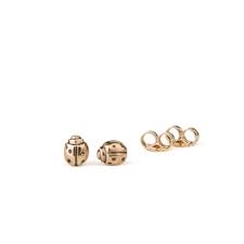 14k Gold Ladybug Stud Earrings - Lucky Charm Symbol (Whimsically Detailed) – Corey Egan