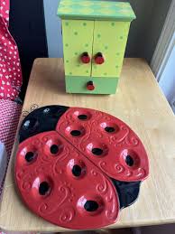 Ladybug Decor -Plate, Jewelry Box | eBay
