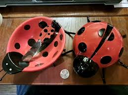 2 Piece Ladybug Set Includes Spreader & Bowl And An All Metal Ladybug Decor | eBay