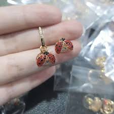 Charming Asymmetrical Ladybug & Swallow Earrings - Crystal Accent Drop Earrings, Unique Womens Jewelry, Cute & Stylish Gift Idea from Dhgate Charm - price 19.1