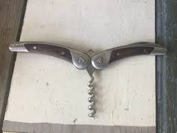Laguiole L'eclair vintage corkscrew folder steel wood 1980 ...