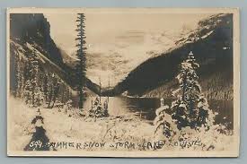 LAKE LOUISE CANADA SUMMER SNOW STORM VINTAGE REAL PHOTO POSTCARD RPPC | eBay