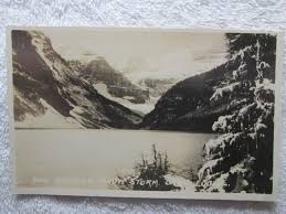 Summer Snow Storm, Lake Louise, Alberta, Canada Real Photo Postcard