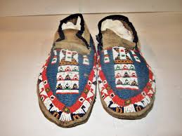 Cheyenne Fully Beaded Adult Moccasins With Parfleche Soles ...
