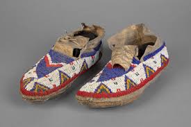 Lot - Sioux, Beaded Hide Moccasins, ca. 1920