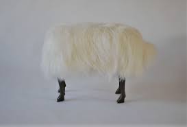 HIGH-END Sheepskin Ottoman/bench - Etsy UK