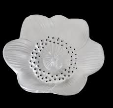 Lalique France Crystal Anemone Flower Figurine Paperweight ...