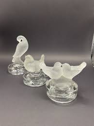 3 Lalique-style Crystal Figures - Etsy India