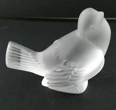 Lalique Figurines and Paperweights Sparrow Head Up Figurine ...