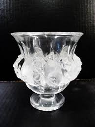 Art Deco LALIQUE France Crystal DAMPIERRE Birds 4.75” Vase | eBay