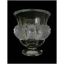 LALIQUE - 'Dampierre' - Frosted & Clear Crystal Vase - France - Late . For Sale at Ruby Lane