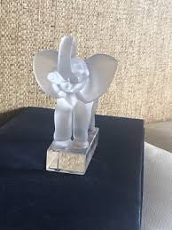 New LALIQUE France Trunk up ELEPHANT Sculpture 11801 ...