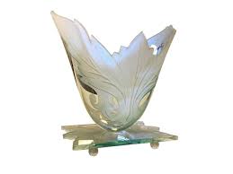 Lot - Guenther and Luna Glass Vase 11” Diameter 11” Tall.