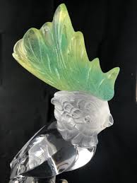 Daum Signed Crystal Franklin Mint Cockatoo Bird Figurine 14” Made in France | eBay