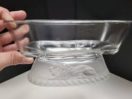 Gillinder & Sons Frosted Lion Compote Base Early American Pressed Glass No Lid | eBay